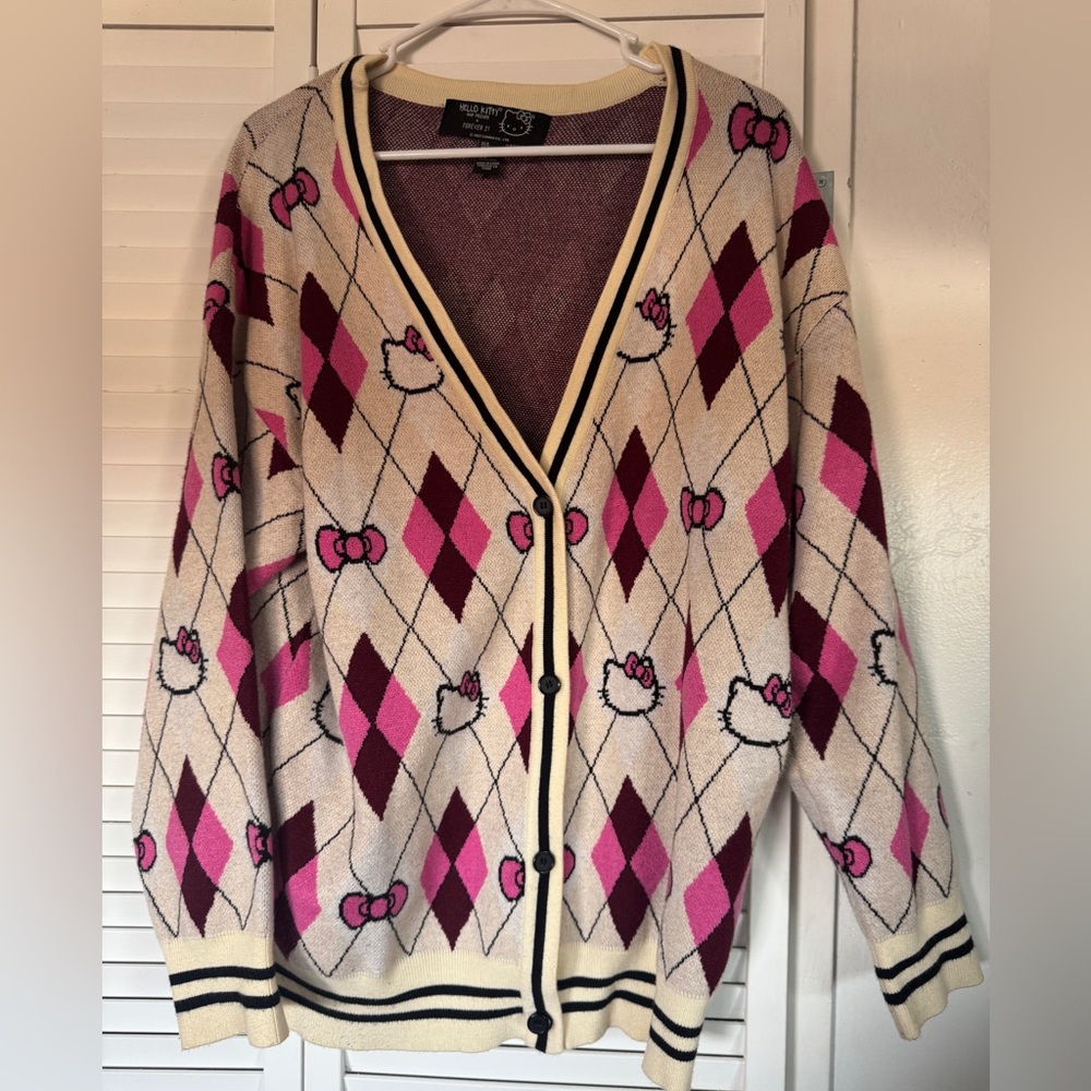 Hellokitty X Forever21 Cardigan + Skirt